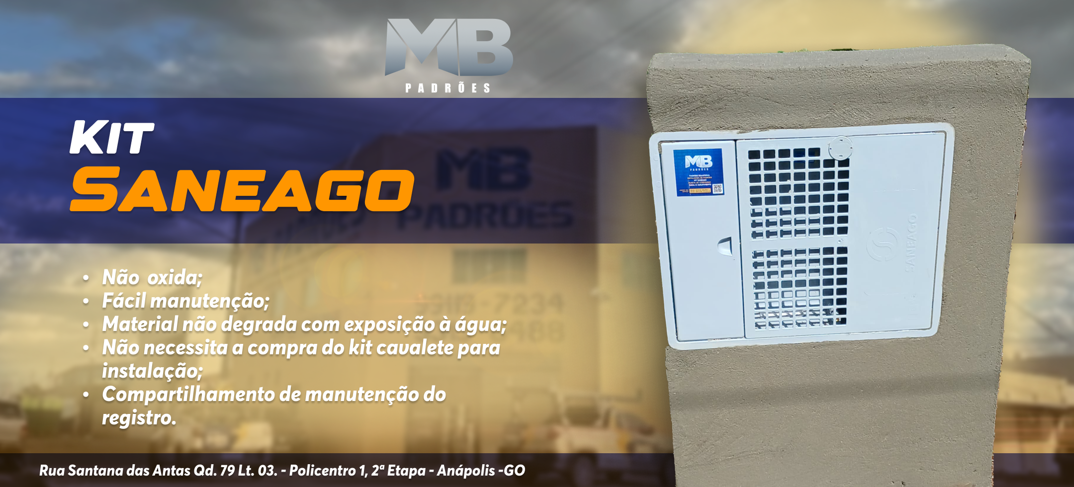 Imagem com os serviços oferecidos pela MB Padrões